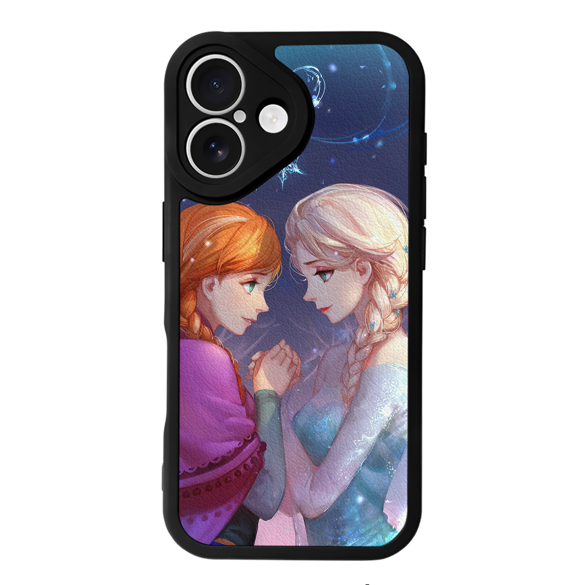 （画像用） アナと雪の女王 アンナ エルサ Frozen Anna Elsa 【iPhone 16シリーズ対応】シリコンスマホケース（レザー調） 材質：シリコン